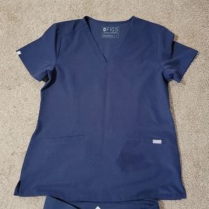 Figs scrubs navy blue